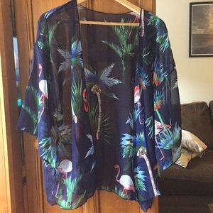 Sheer kimono top
